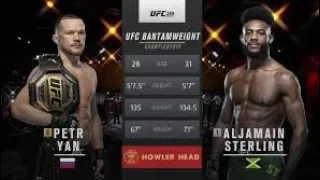 Petr Yan vs Aljamain Sterling.Петр Ян против Алджемейна Стерлинга.