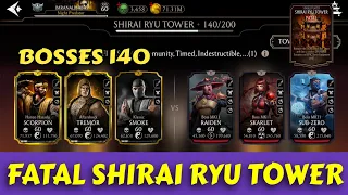 Fatal Shirai Ryu Tower | 140 Bosses | Beat By Gold Team | Mk Mobile