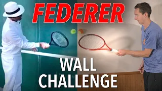 Roger Federer Wall Challenge - Home Tennis Drills