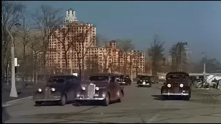 1940s - New York in color [60fps, Remastered] w/sound design added