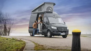 Самый дешёвый автодом на базе Mercedes-Benz от Hymer. FREE 600 S. Новая ступенька на кровать в 23 г.