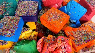 Big Bucket of Dyed BSN Blocks - 20k Q4 Celebration 🥳💜💚🩵🩷 | Gym Chalk ASMR | Satisfying Sounds