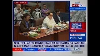 NTG: Senado, muling ipinagpatuloy ang pagdinig sa P6-B shabu shipment