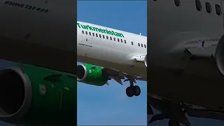 Turkmenistan B737-800 Landing at London Heathrow Airport! #shorts