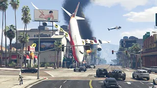 Boeing 747 Forced To Emergency Landing On Street | GTA 5