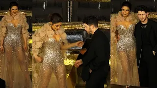 Priyanka Chopra With Nick Jonas At Nita Mukesh Ambani Cultural Centre Launch - NMACC