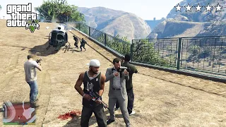 GTA 5 - Franklin, Lamar, Michael and Trevor's Five Star Rampage (GTA V Funny Moments)