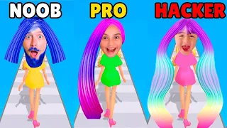 NOOB vs PRO vs HACKER no Hair Challenge ‹ Pai Também Joga 2.0 ›