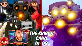 THE SKIBIDI TOILET SAGA en ESPAÑOL COMPLETO 01-08 | VIDEOREACCION LEON PICARON