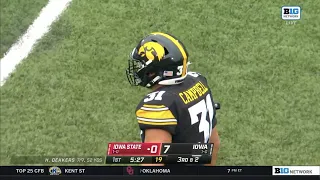 Jack Campbell (Iowa LB #31) Vs. Iowa State 2022