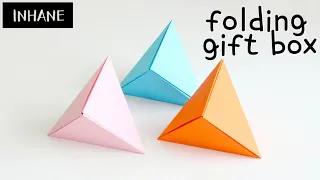 triangular cone gift box folding: easy box origami