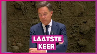 Mark Rutte emotioneel in afscheidsdebat