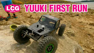 Flatgekko Yuuki freestyle LCG rc crawler - first run and build overview - WITH SOUND!!!