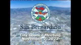 Mayor and City Council Regular Meeting - November 2, 2022