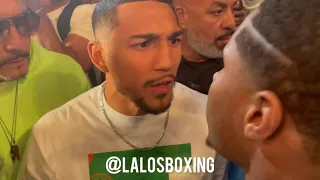 DEVIN HANEY & TEOFIMO LOPEZ FACE TO FACE IN A HEATED EXCHANGE & THEY AGREE TO FIGHT!! (SHEEESH)