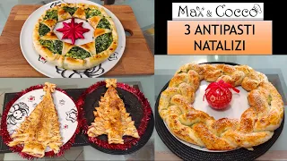 3 ANTIPASTI NATALIZI -  GHIRLANDA e ALBERELLO DI PASTA SFOGLIA ideali per Natale #4