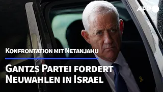 Partei von Kriegskabinettsmitglied Gantz in Israel fordert Neuwahlen | AFP