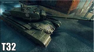 Т32 ТАНКУЕТ и ДАМАЖИТ (не топ) карта: Хайвей 🌟🌟🌟 World of Tanks лучший бой на тт 8 уровня T32