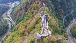 Cetatea Poenar filmare cu drona