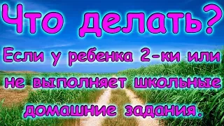 Что делать, если у ребенка 2-ки или не выполняет школьные дом. задания. (08.17г.) Семья Бровченко.