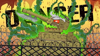 Contamination medium. Biological threat. Cartoons about tanks
