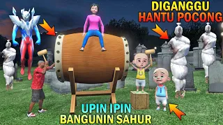 UPIN IPIN BANGUNIN SAHUR BERTEMU HANTU POCONG, ULTRAMAN KAGET - GTA 5 BOCIL SULTAN