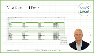 Visa formler i Excel