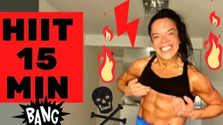 HIIT de 15 min!🔥🔥🔥 Pra queimar gordura!