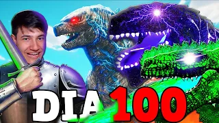 SOBREVIVI 100 DIAS VIRANDO TODOS OS GODZILLAS! NO ARK E NA REALIDADE VIRTUAL!