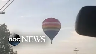 Hot air balloon crashes into Wisconsin train