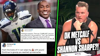 DK Metcalf Claps Back After Shannon Sharpe Calls Him "Dumb Ass" | Pat McAfee Reacts