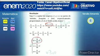 QUESTÃO RESOLVIDA DO ENEM 2020 - QUESTÃO 177 DA PROVA AMARELA Com Professor João - Matemática