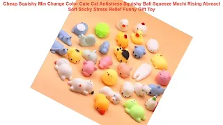 Cheap Squishy Min Change Color Cute Cat Antistress Squishy Ball Squeez