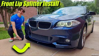 BMW F10 Front Splitter Install & Review! | 535i Build pt.6