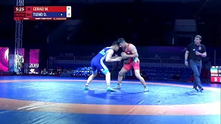 Round 1 GR - 77 kg: M. GERAEI (IRI) v. D. TSEND (MGL)