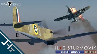 IL-2 Desert Wings - Tobruk: Spitfire Vb Trop - Sollum Bay engagement [Beta footage]