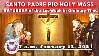 Catholic Mass Today Live at Santo Padre Pio National Shrine - Batangas.  13 Jan  2024  7a.m