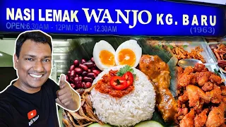 💥 மலேசியா பேமஸ் நாசிலீமா Nasi Lemak Wanjo Kampong Paru Kuala Lumpur | Malaysia Food | ASRAF VLOG
