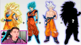 20 FUSIONES DE GOKU CON OTRAS TRANSFORMACIONES - REACCION THEKALO