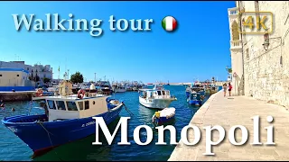 Monopoli (Puglia), Italy【Walking Tour】History in Subtitles - 4K