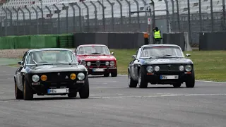 Alfa Romeo 1750 GTV onboard cam at the Hockenheimring, 54. Akademisches, 09.04.2023 (run 2)