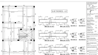 Slab Drawing reading tutorial | Beam Reinforcement details| steel bar details