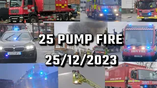 25 Pump Fire On Christmas Day Perivale LFB LAS MET