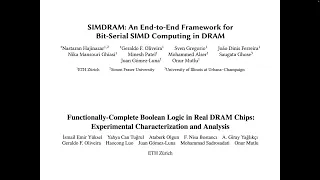 Seminar in Comp. Arch. - L9: SIMDRAM and Functionally-Complete Boolean Logic in DRAM (Spring 2024)