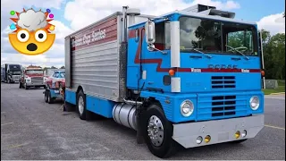 Amazing vintage NASCAR Winston Cup hauler and car originally used by Richard Petty!