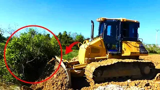 Excellent Dump Truck Bulldozer &  DR51PX operators to Push Rocky soil & Delete the lake Pat26