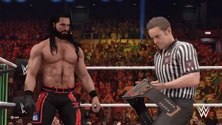 WWE 2K22 Brock Lesnar vs Seth Rollins WWE Championship Money in the Bank 1 4K