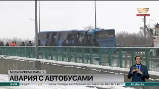 Столкновение двух автобусов в Караганде: один человек погиб