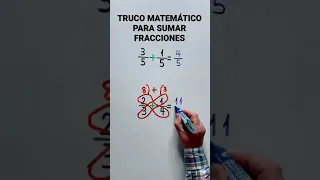 Truco Matemático para sumar FRACCIONES