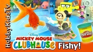 Mickey Mouse Dives in the Fish Tank! Surprise Sea Eggs with HobbyKidsTV